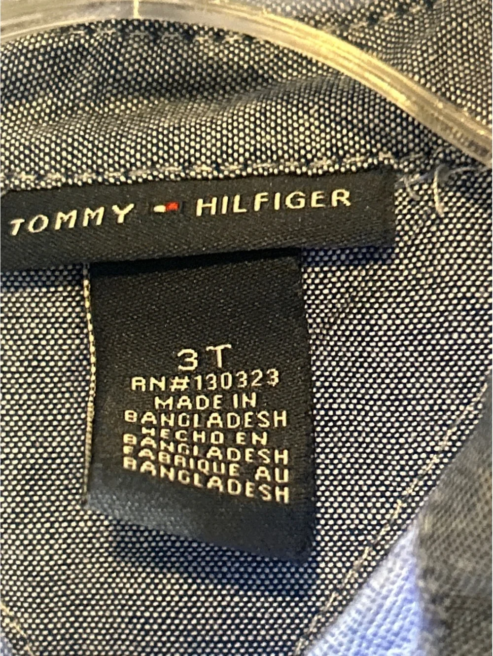 Tommy Hilfiger Boys 3T Blue Long Sleeve Button-Up Shirt